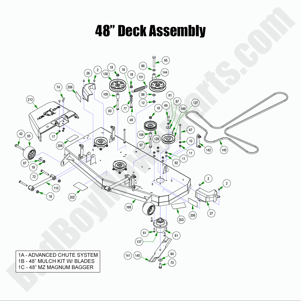2819 - Bad Boy Mower Parts Lookup > 2022 > MZ & MZ Magnum > 48\" Deck Assembly